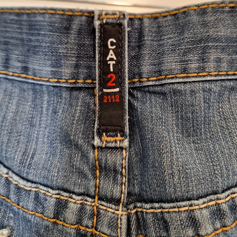 Ariat FR M4 Boot Cut 38 X 31.5 Low Rise Jeans Whiskered Faded